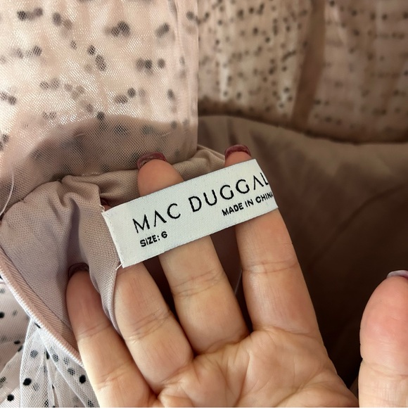 NWT Mac Duggal 20776 Tulle Ruffle Tiered Polka Dot Dress - Picture 11 of 11